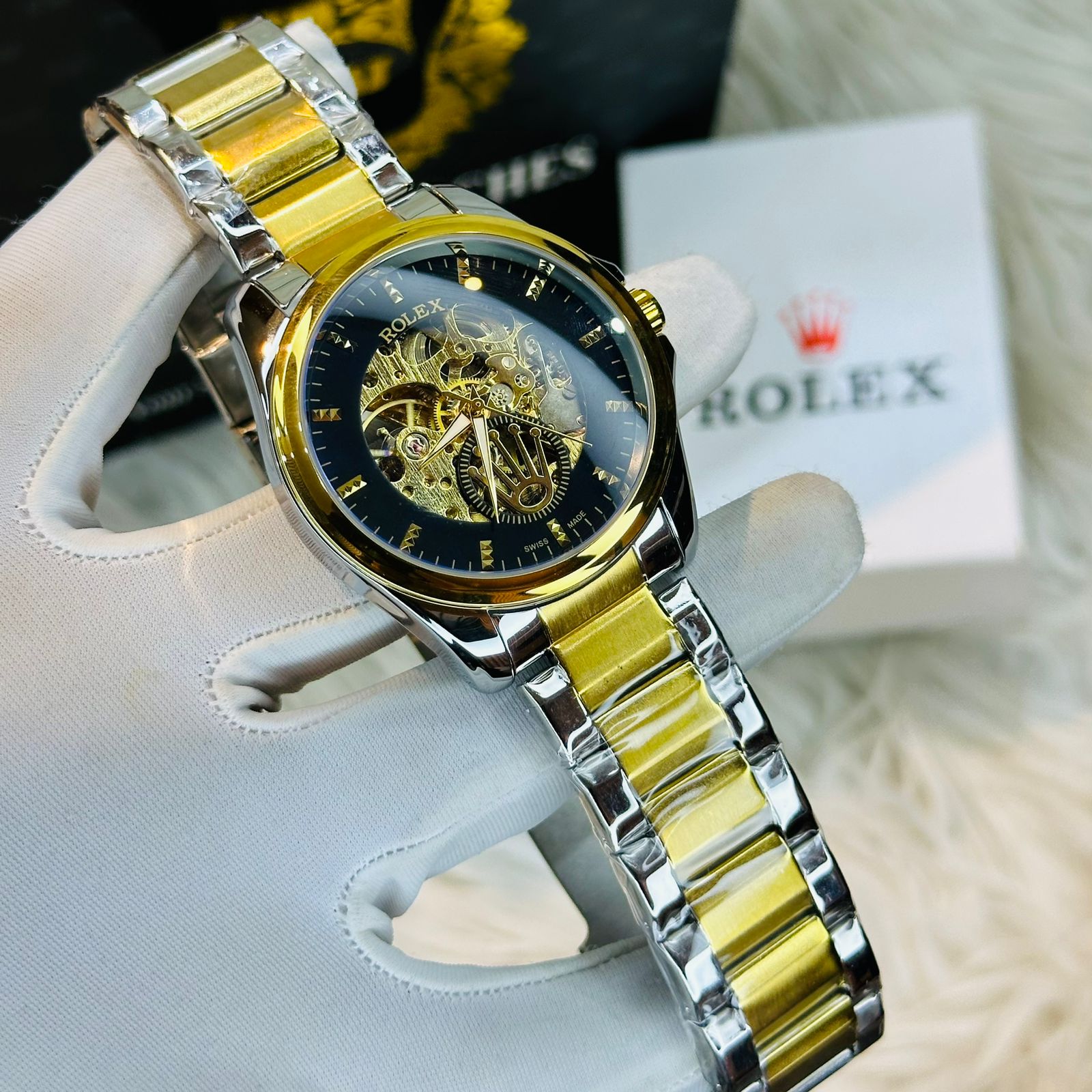 Premium Quality Logo RLX Automatic Watches Dial Black